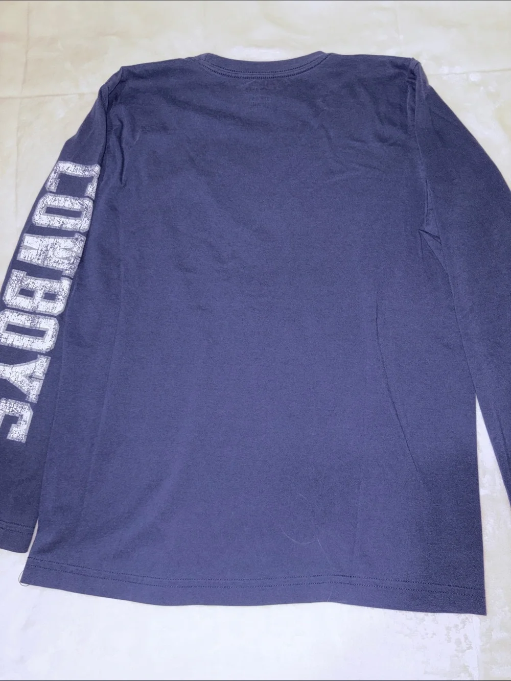 Navy Blue Dallas Cowboys Long Sleeve Tee with White Star Graphic